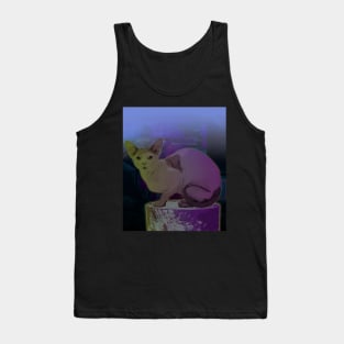 A sphynx cat under the night lights Tank Top